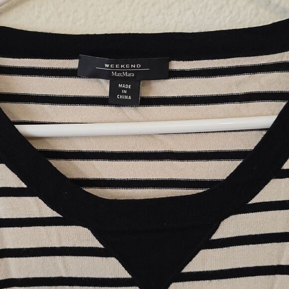 MaxMara Weekend striped vneck pullover sweater size large - Picture 2 of 8